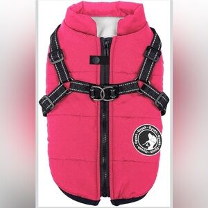 Dog Puffer Jacket with Harness size XXL